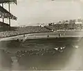The Stadium during the 1927 season before the left field grandstand was extended