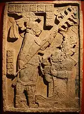 Pre-Columbian art (in this case Mayan) - Yaxchilan Lintel 24, 702 AD, limestone, British Museum, London