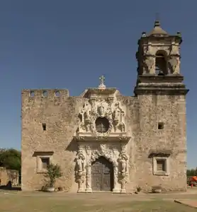 Mission San José y San Miguel de Aguayo in San Antonio, built between 1760 and 1782.