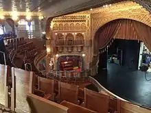 The second floor view of the Mabel Tainter Theater.