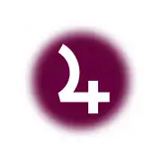 Symbol on a Tyrian-purple background